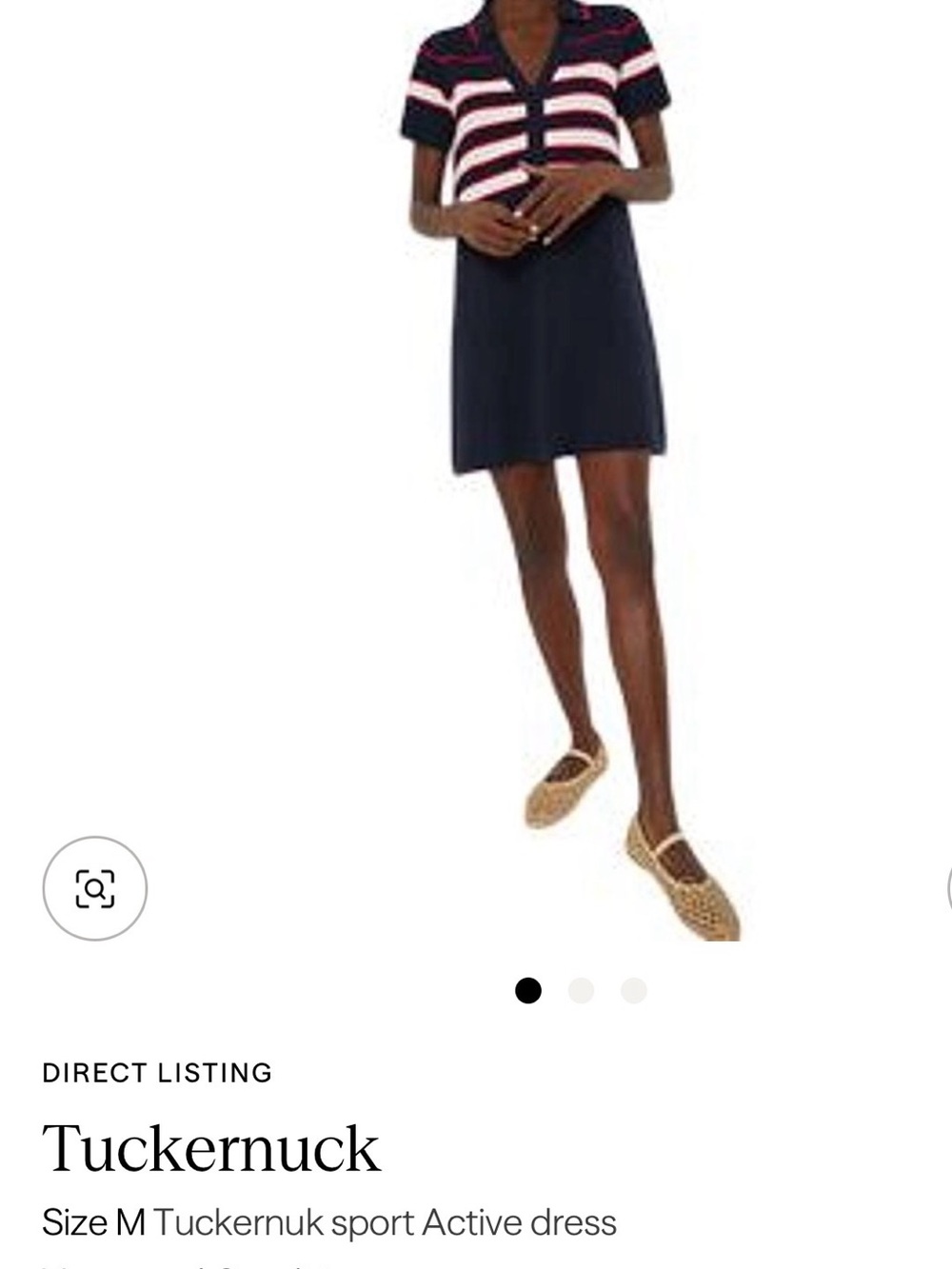 Tuckernuck Navy Dress with Pink and White Stripes